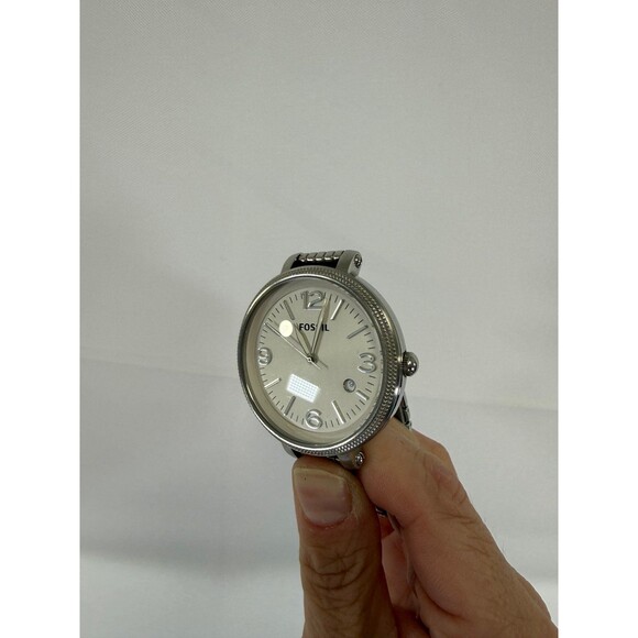 Fossil Heather ladies\' watch featuring stainless steel case & bracelet NEEDS BAT main image 5